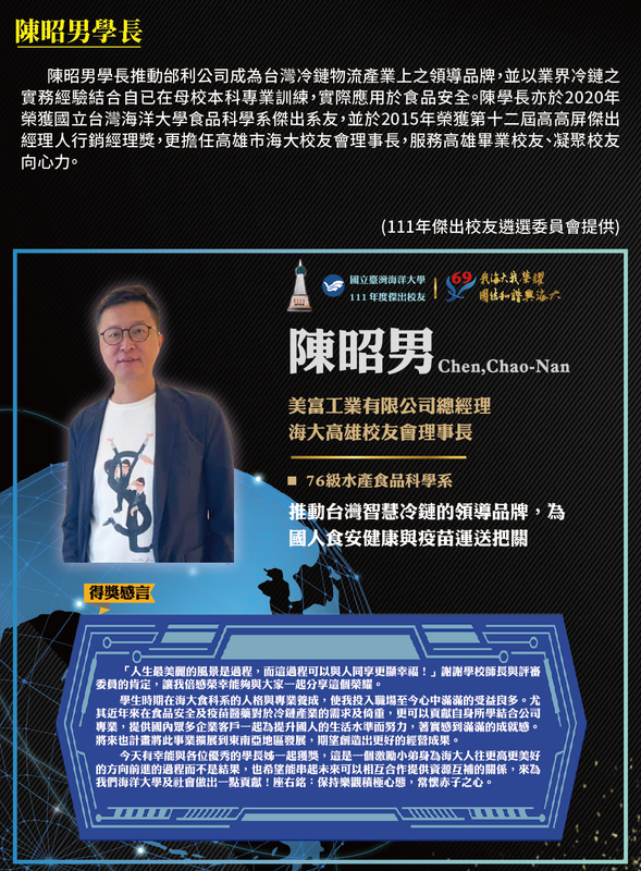 111年度傑出校友--陳昭男學長圖片